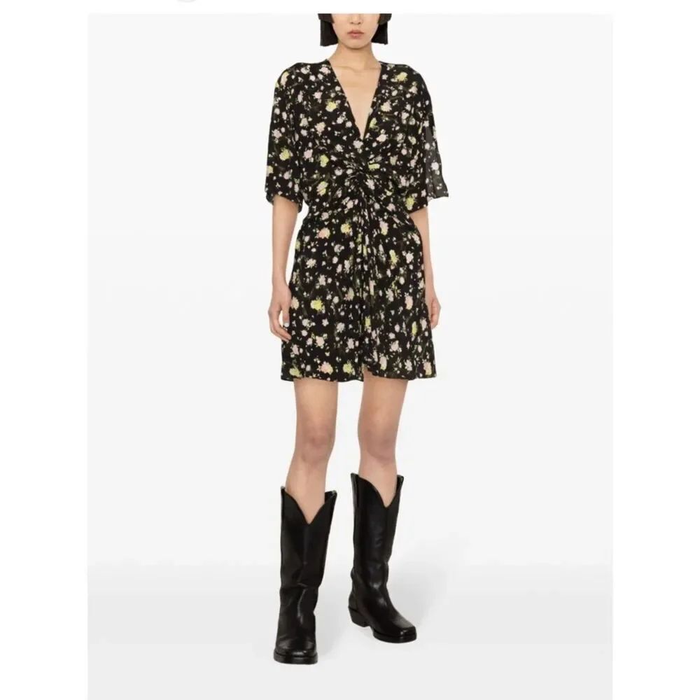 $398 Zadig&Voltaire Rozom Floral-Print Mini dress NWT XS